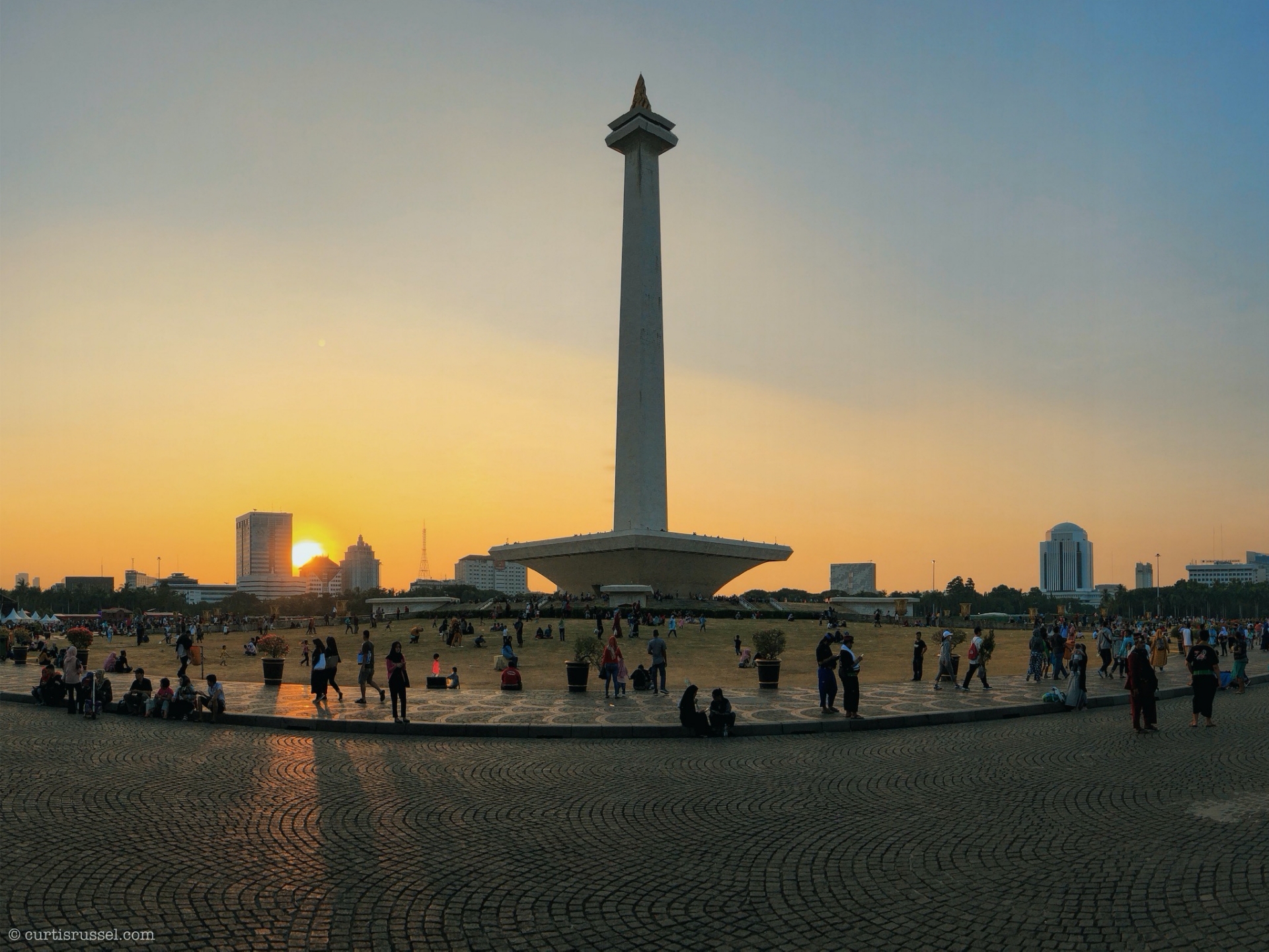 Sunset at National Monument, Jakarta