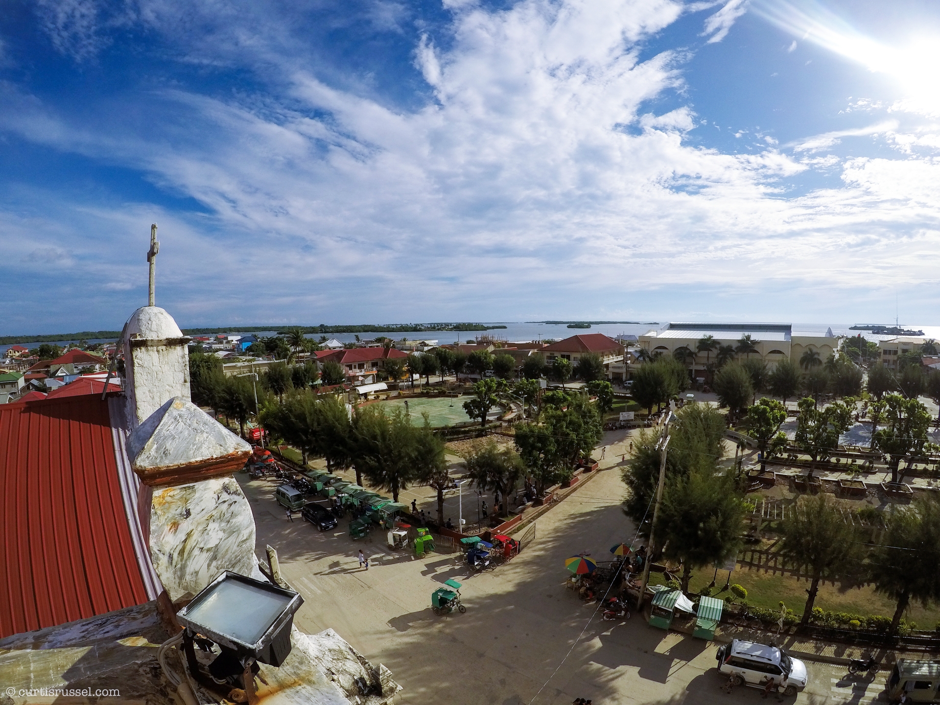 View from Sts. Peter & Paul Church's Campanile, Bantayan Island