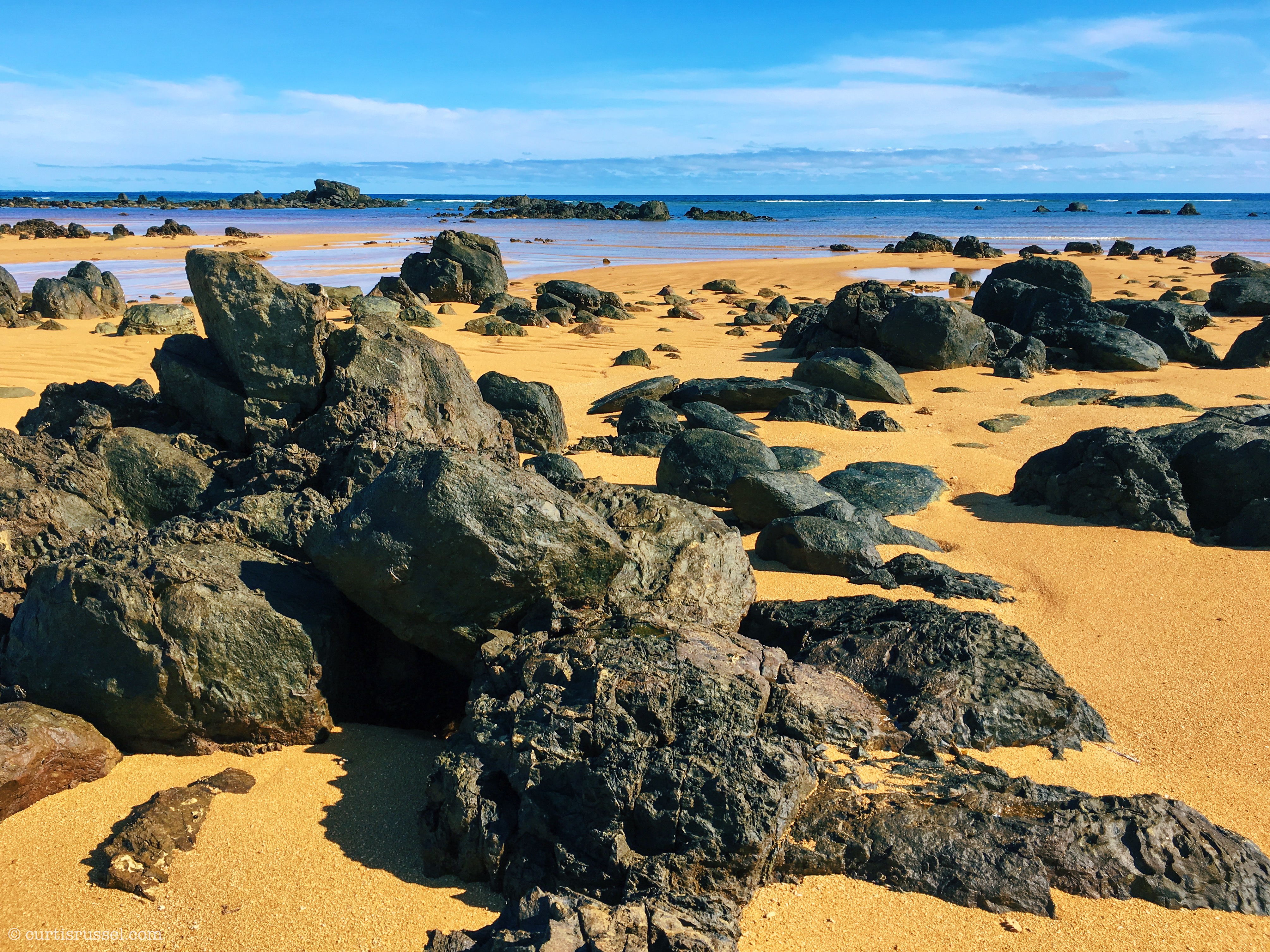 Rock Formation at Sadong Golden Beach (Golden Sands)
