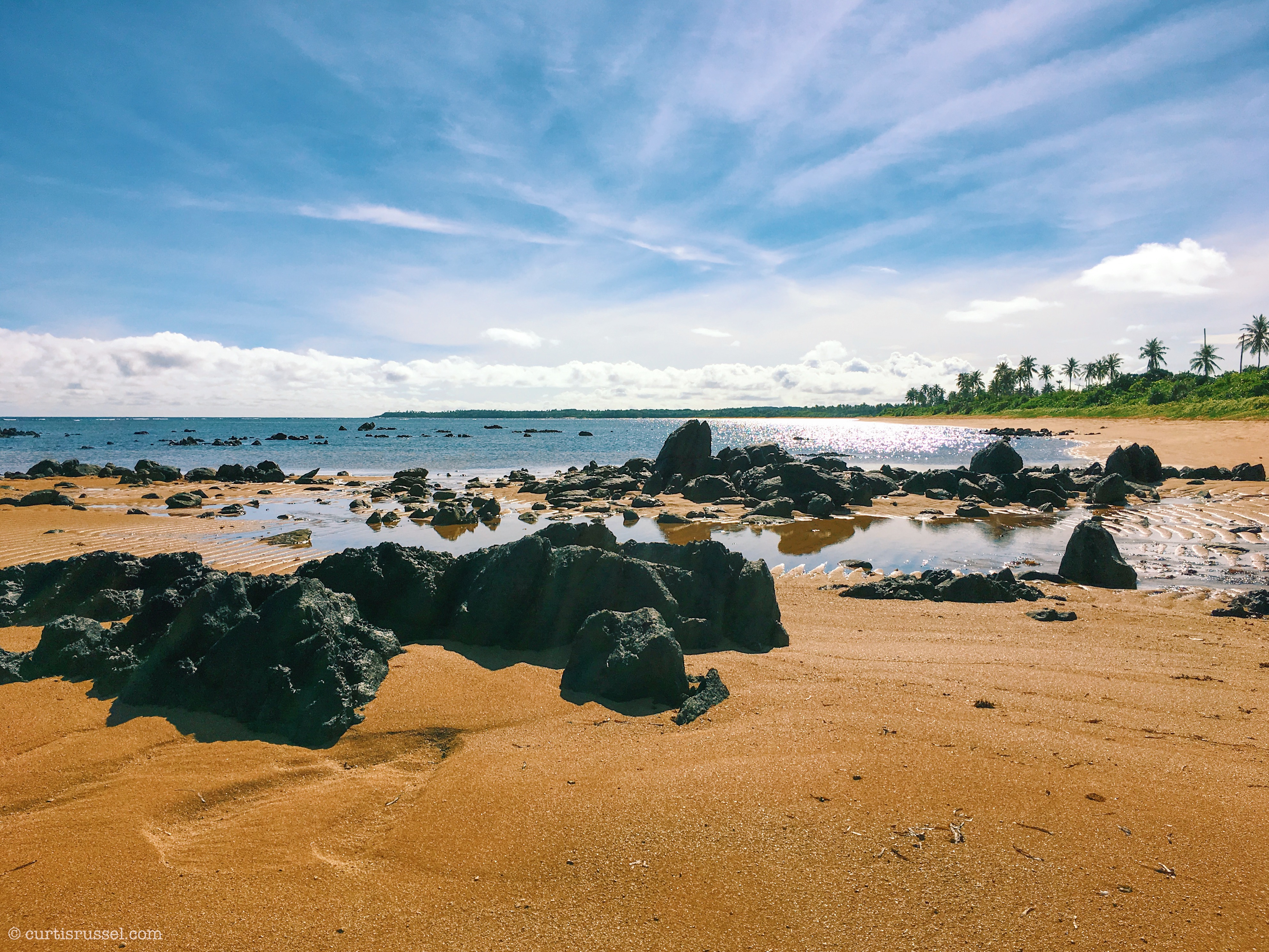 Rock Formation at Sadong Golden Beach (Golden Sands), Jomalig Island