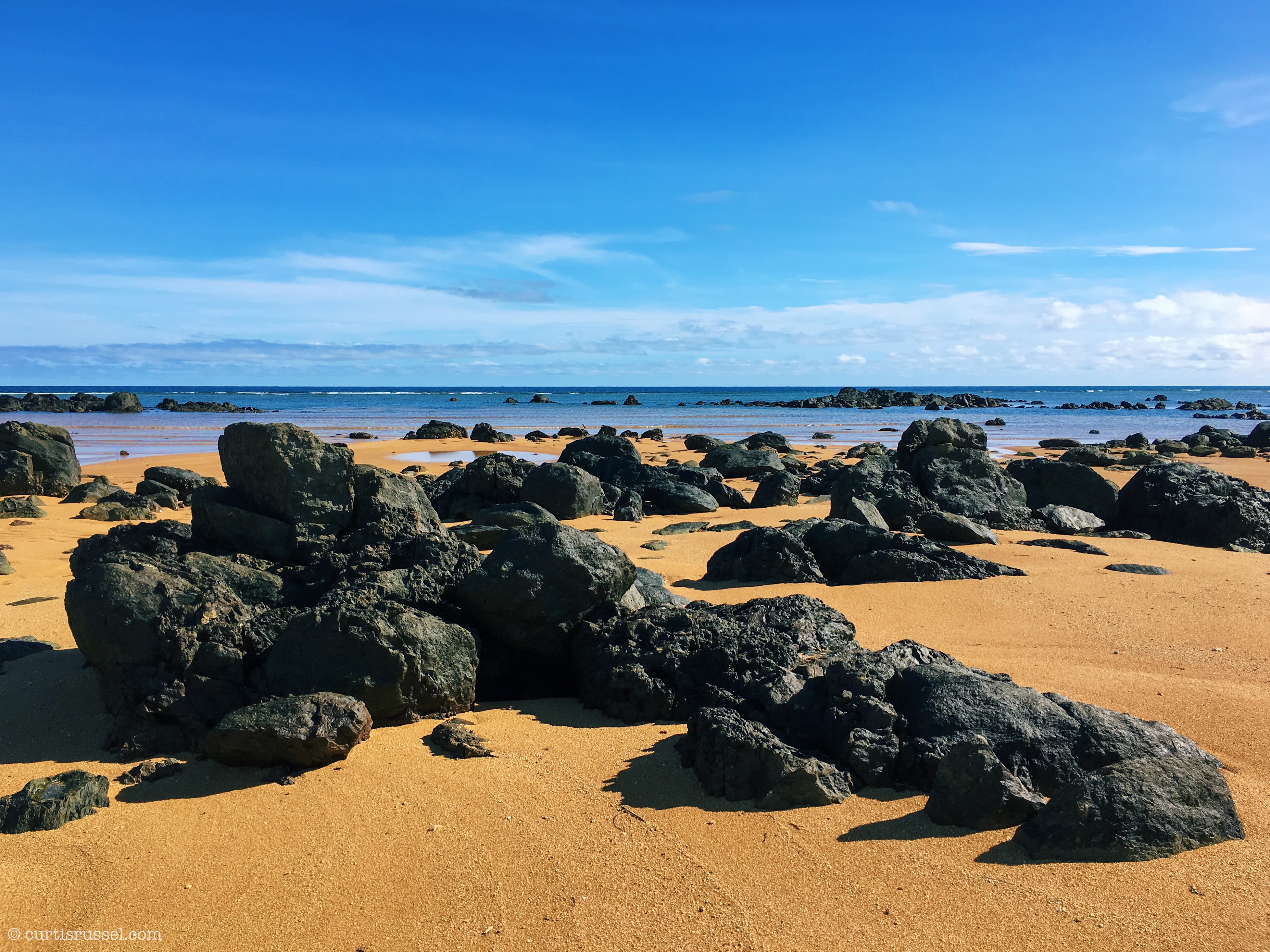 Rock Formation at Sadong Golden Beach (Golden Sands), Jomalig Island