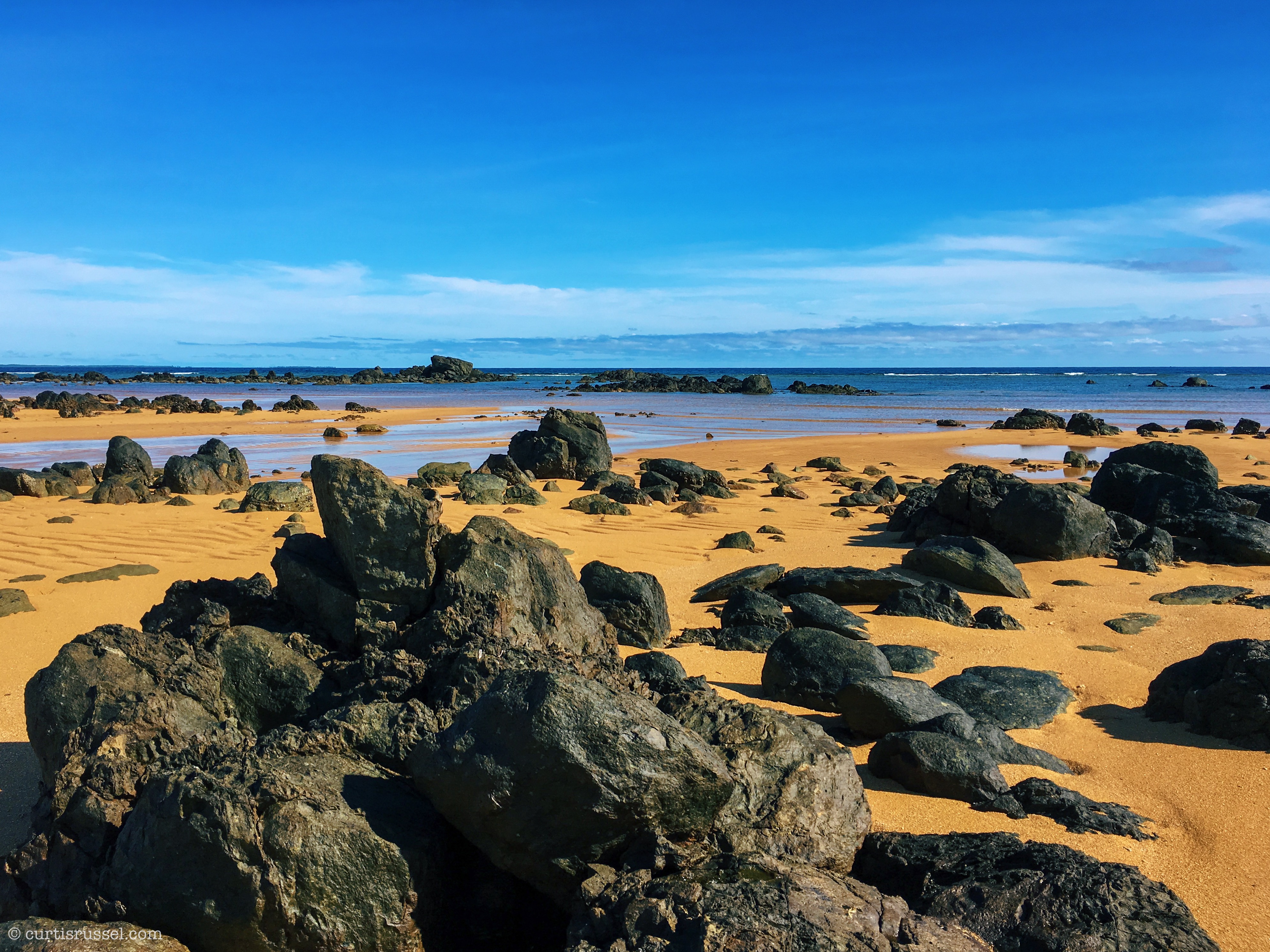 Rock Formation at Sadong Golden Beach (Golden Sands), Jomalig Island